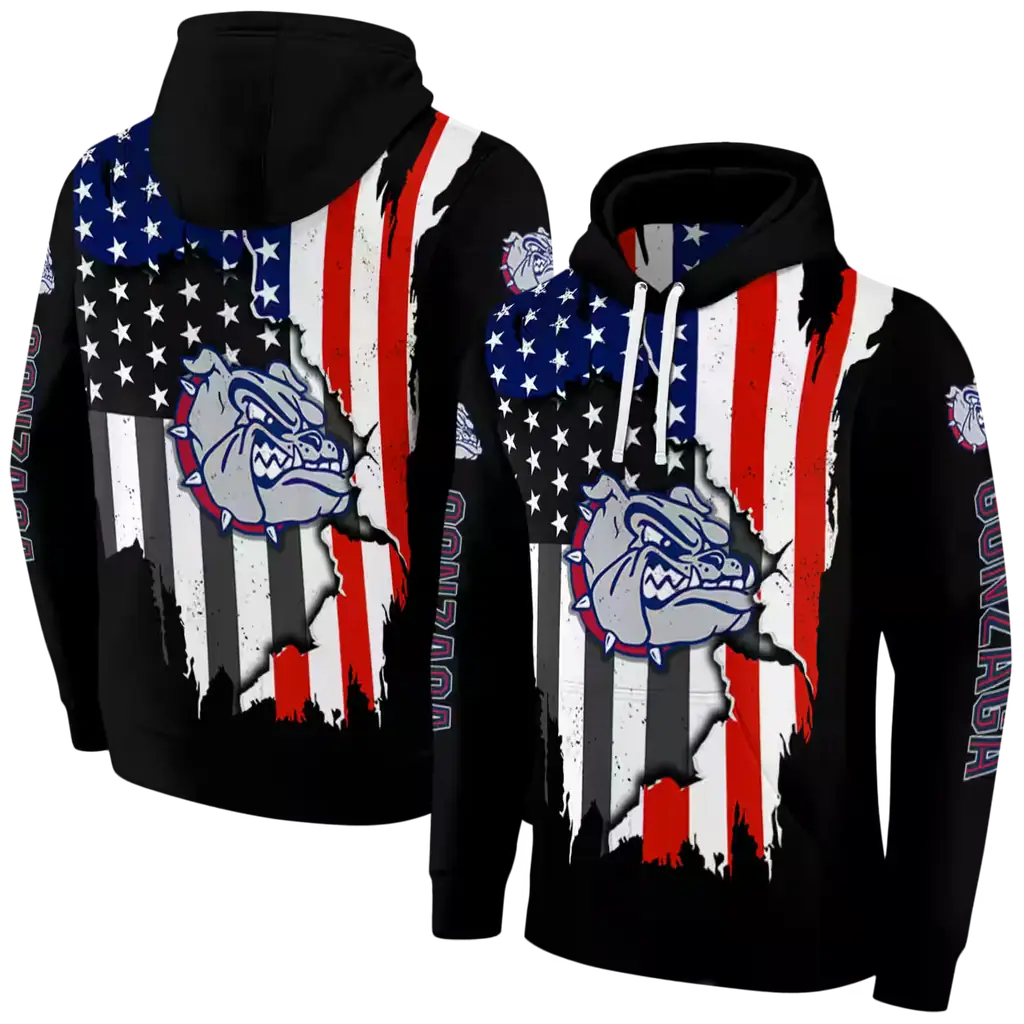 gonzaga bulldogs american pride black hoodie fashion forward gonzaga bulldogs american pride black hoodie fashion forward