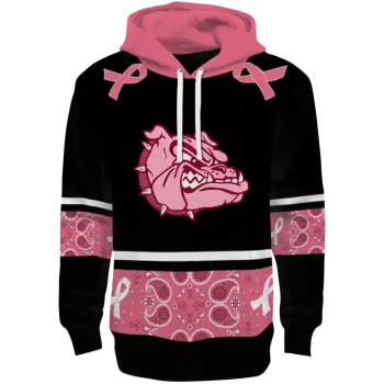 gonzaga bulldogs awareness ribbon black pink hoodie best selling