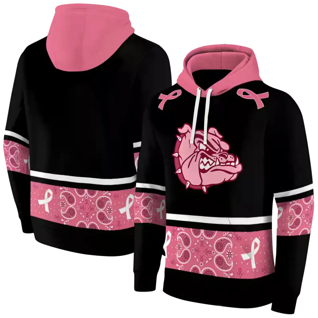 gonzaga bulldogs awareness ribbon black pink hoodie fashion forward gonzaga bulldogs awareness ribbon black pink hoodie fashion forward