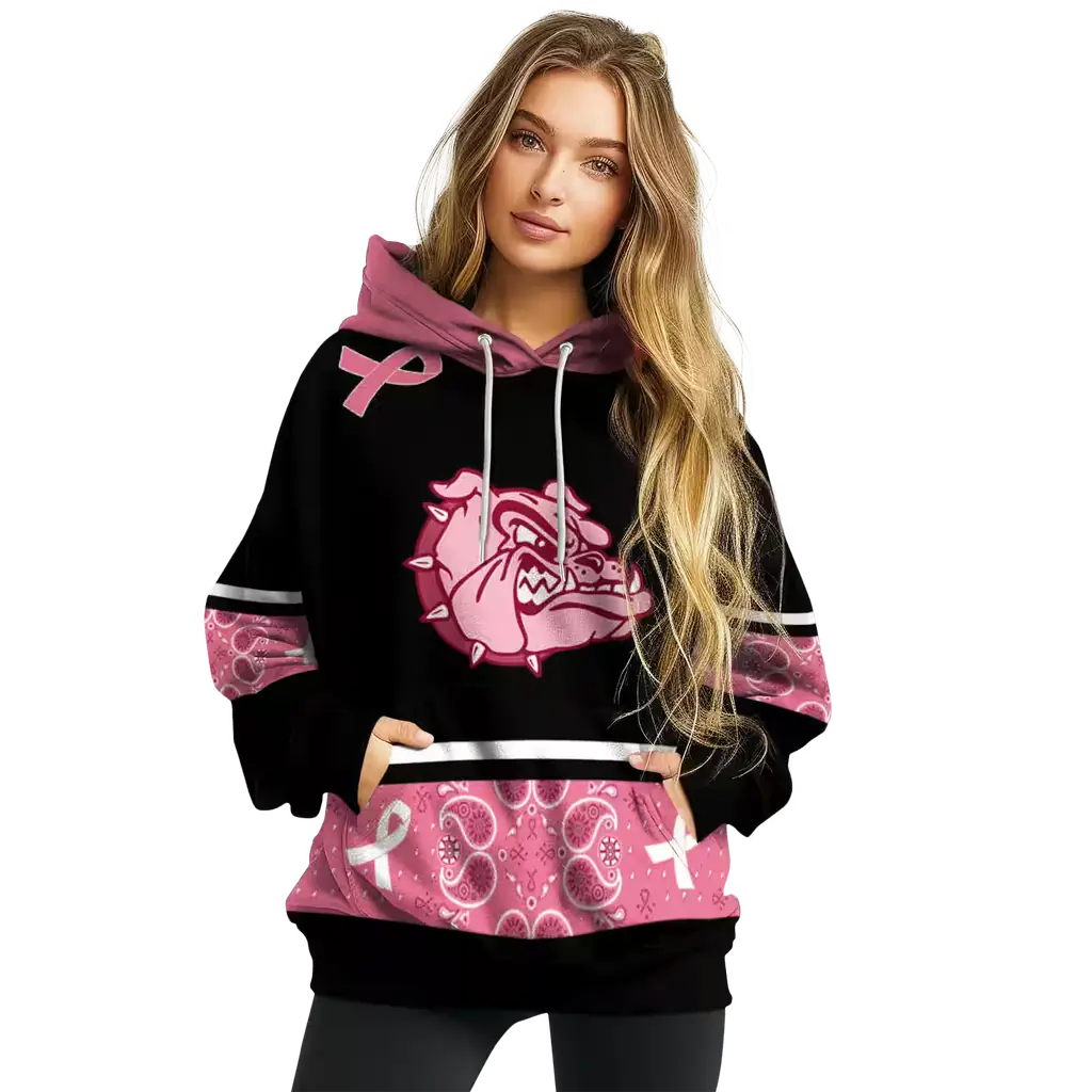 gonzaga bulldogs awareness ribbon black pink hoodie high quality gonzaga bulldogs awareness ribbon black pink hoodie high quality