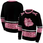 gonzaga bulldogs awareness ribbon black pink hoodie best selling