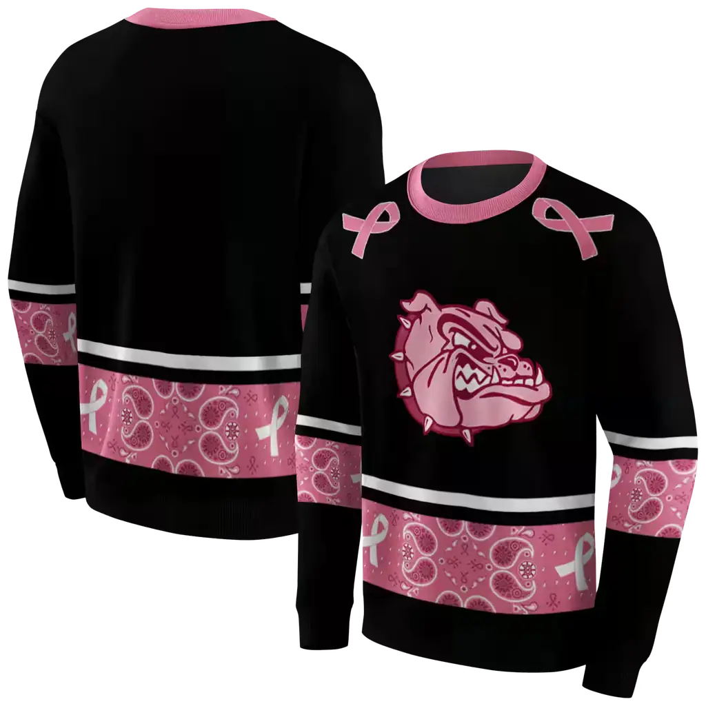 gonzaga bulldogs awareness ribbon black pink hoodie premium grade gonzaga bulldogs awareness ribbon black pink hoodie premium grade