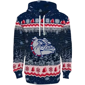 gonzaga bulldogs christmas trees blue hoodie best selling
