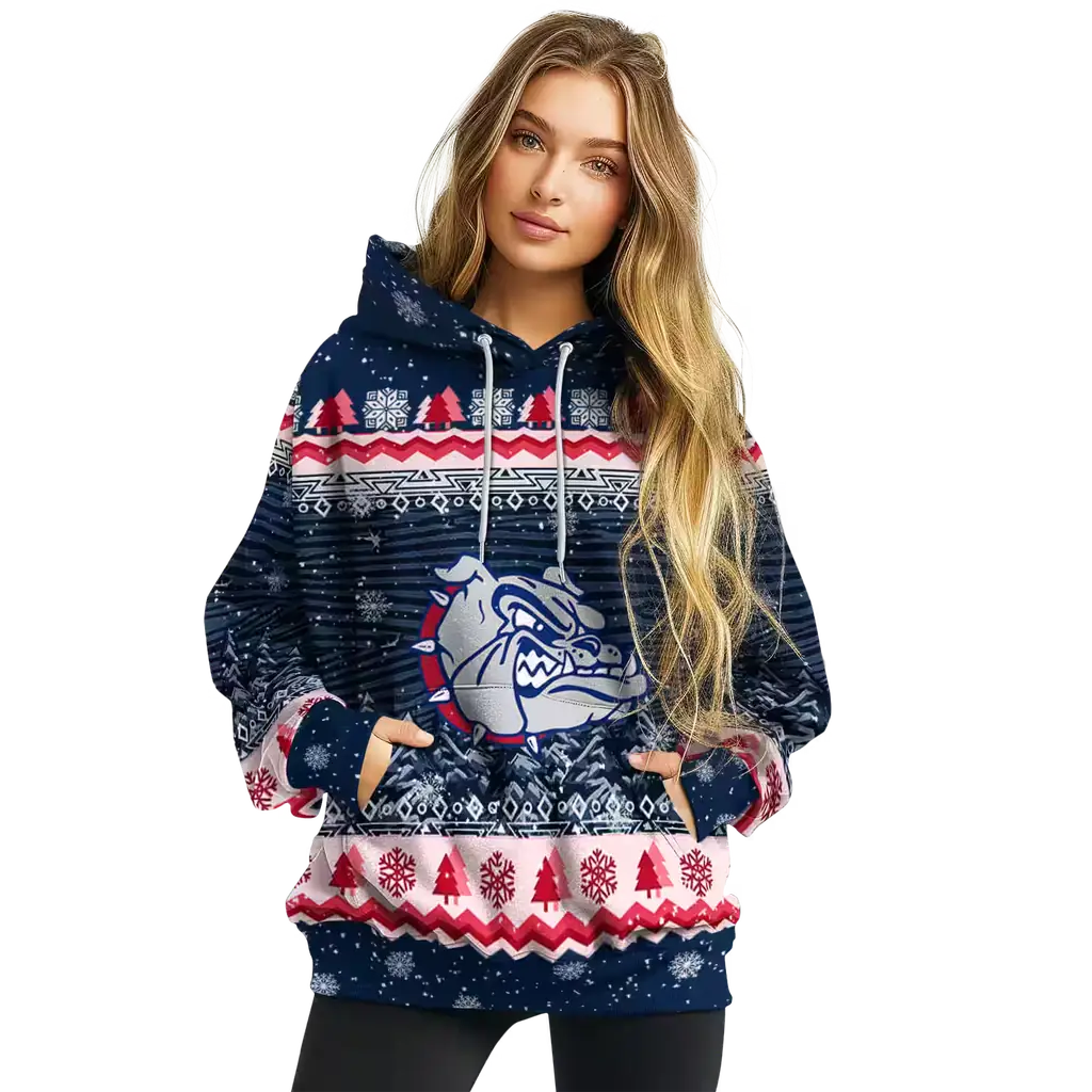 gonzaga bulldogs christmas trees blue hoodie high quality gonzaga bulldogs christmas trees blue hoodie high quality