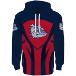 gonzaga bulldogs concentric lines blue black hoodie best selling