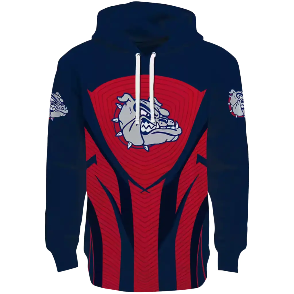 gonzaga bulldogs concentric lines blue black hoodie best selling gonzaga bulldogs concentric lines blue black hoodie best selling
