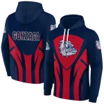 gonzaga bulldogs concentric lines blue black hoodie best selling