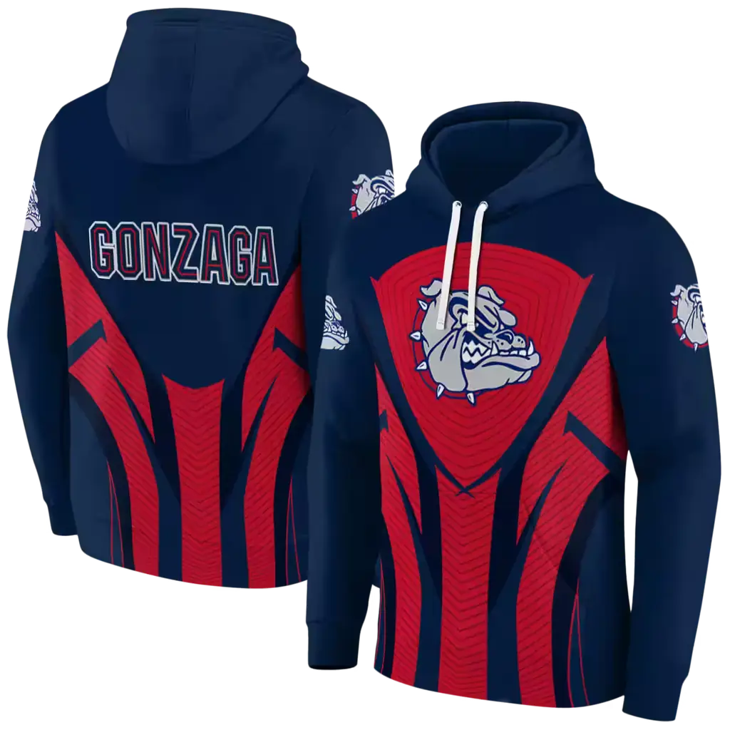 gonzaga bulldogs concentric lines blue black hoodie fashion forward gonzaga bulldogs concentric lines blue black hoodie fashion forward