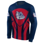 gonzaga bulldogs concentric lines blue black hoodie best selling