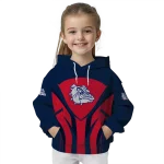 gonzaga bulldogs concentric lines blue black hoodie best selling