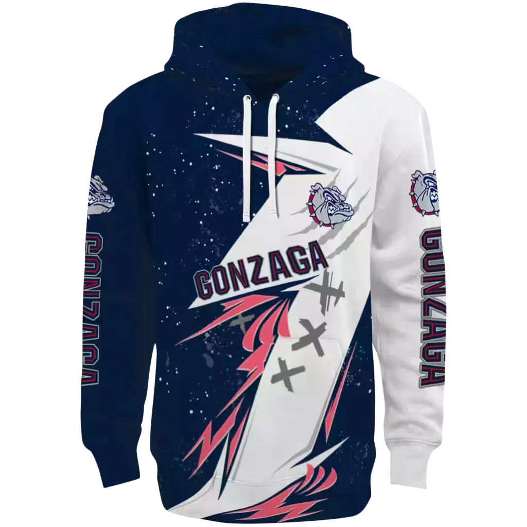 gonzaga bulldogs dynamic slash blue white hoodie best selling gonzaga bulldogs dynamic slash blue white hoodie best selling
