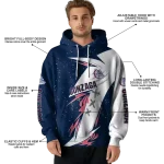 gonzaga bulldogs dynamic slash blue white hoodie best selling