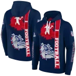 gonzaga bulldogs football heartbeat blue hoodie best selling