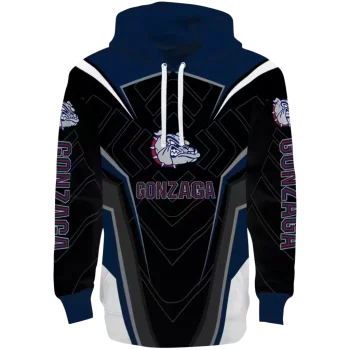 gonzaga bulldogs futuristic pattern blue black hoodie best selling