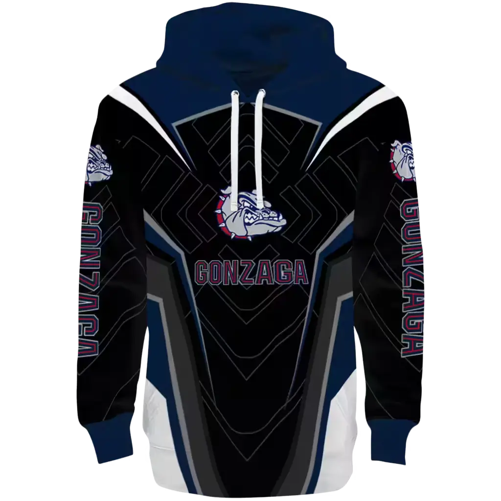 gonzaga bulldogs futuristic pattern blue black hoodie best selling gonzaga bulldogs futuristic pattern blue black hoodie best selling