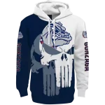 gonzaga bulldogs graphic punisher blue white hoodie best selling