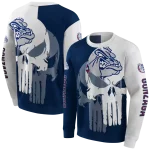 gonzaga bulldogs graphic punisher blue white hoodie best selling