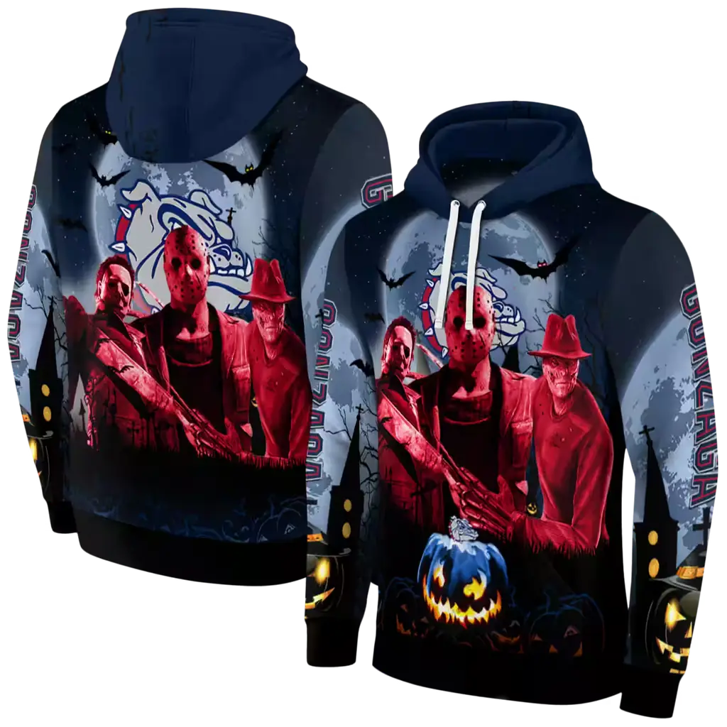 gonzaga bulldogs halloween vibes blue black hoodie fashion forward gonzaga bulldogs halloween vibes blue black hoodie fashion forward
