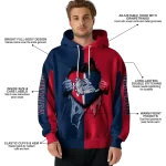 gonzaga bulldogs heartbeat graphic blue hoodie best selling