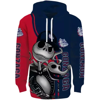 gonzaga bulldogs jack skellington blue hoodie best selling