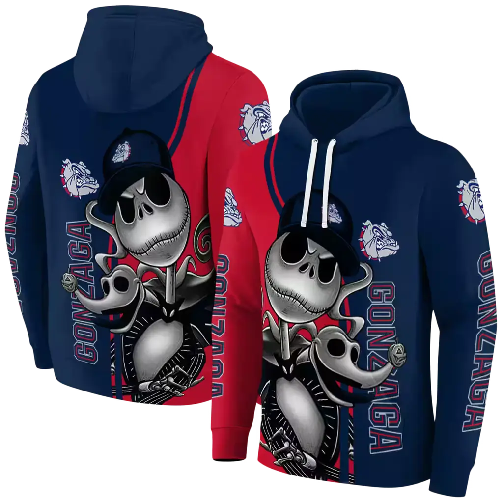 gonzaga bulldogs jack skellington blue hoodie fashion forward gonzaga bulldogs jack skellington blue hoodie fashion forward