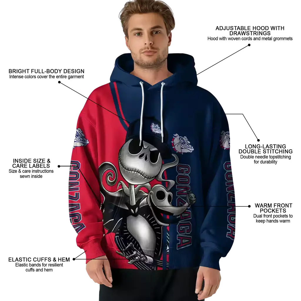 gonzaga bulldogs jack skellington blue hoodie latest model gonzaga bulldogs jack skellington blue hoodie latest model