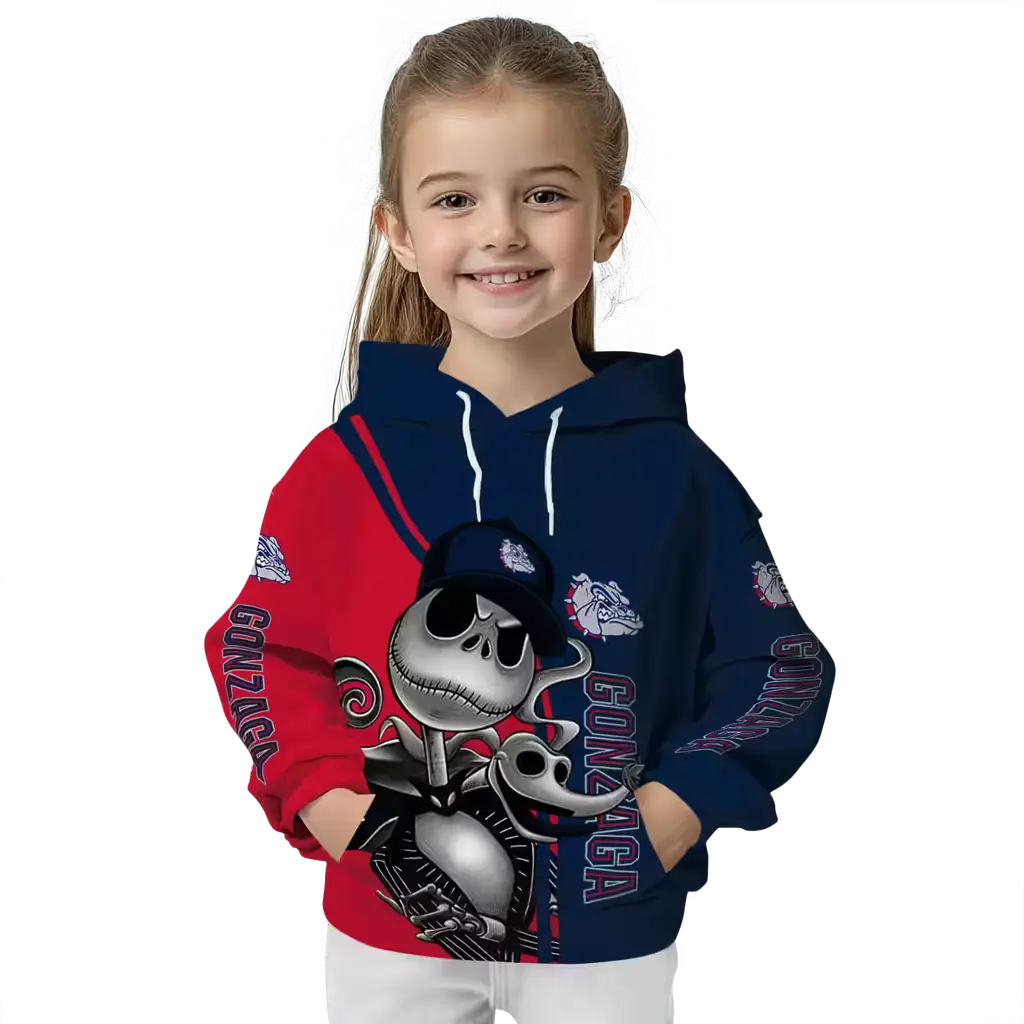 gonzaga bulldogs jack skellington blue hoodie top rated gonzaga bulldogs jack skellington blue hoodie top rated