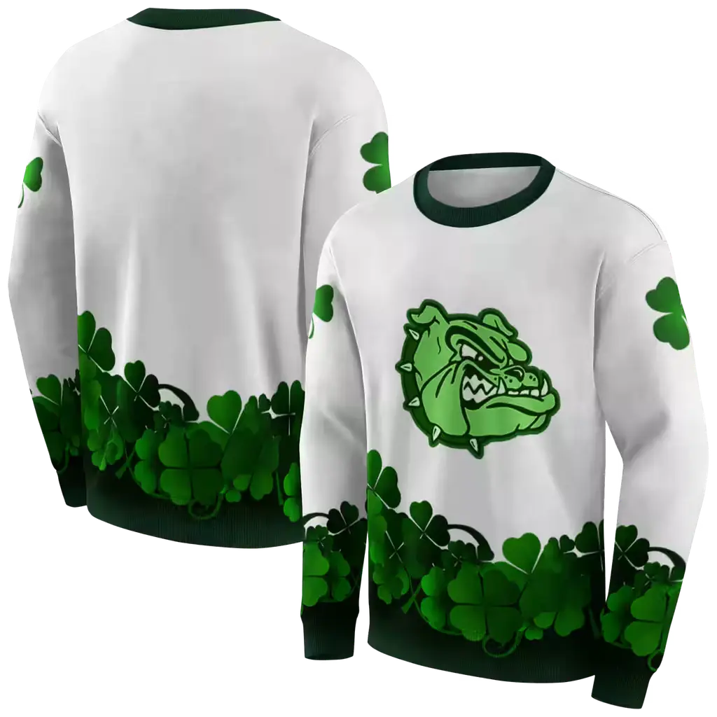gonzaga bulldogs lucky motif white green hoodie premium grade gonzaga bulldogs lucky motif white green hoodie premium grade