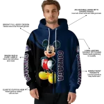 gonzaga bulldogs mickey mouse blue black hoodie best selling