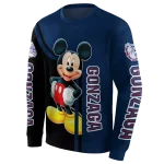 gonzaga bulldogs mickey mouse blue black hoodie best selling