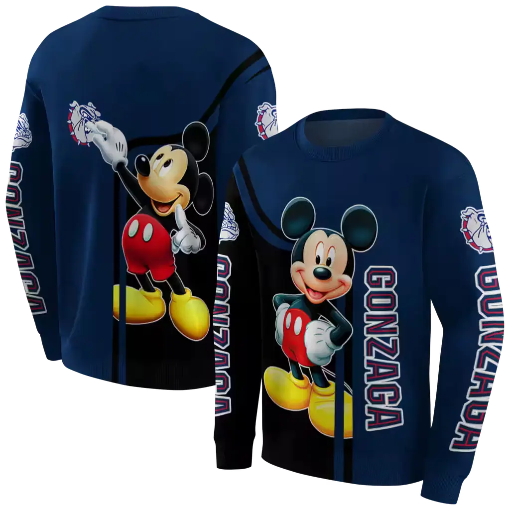 gonzaga bulldogs mickey mouse blue black hoodie premium grade gonzaga bulldogs mickey mouse blue black hoodie premium grade