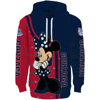 gonzaga bulldogs minnie mouse blue hoodie best selling