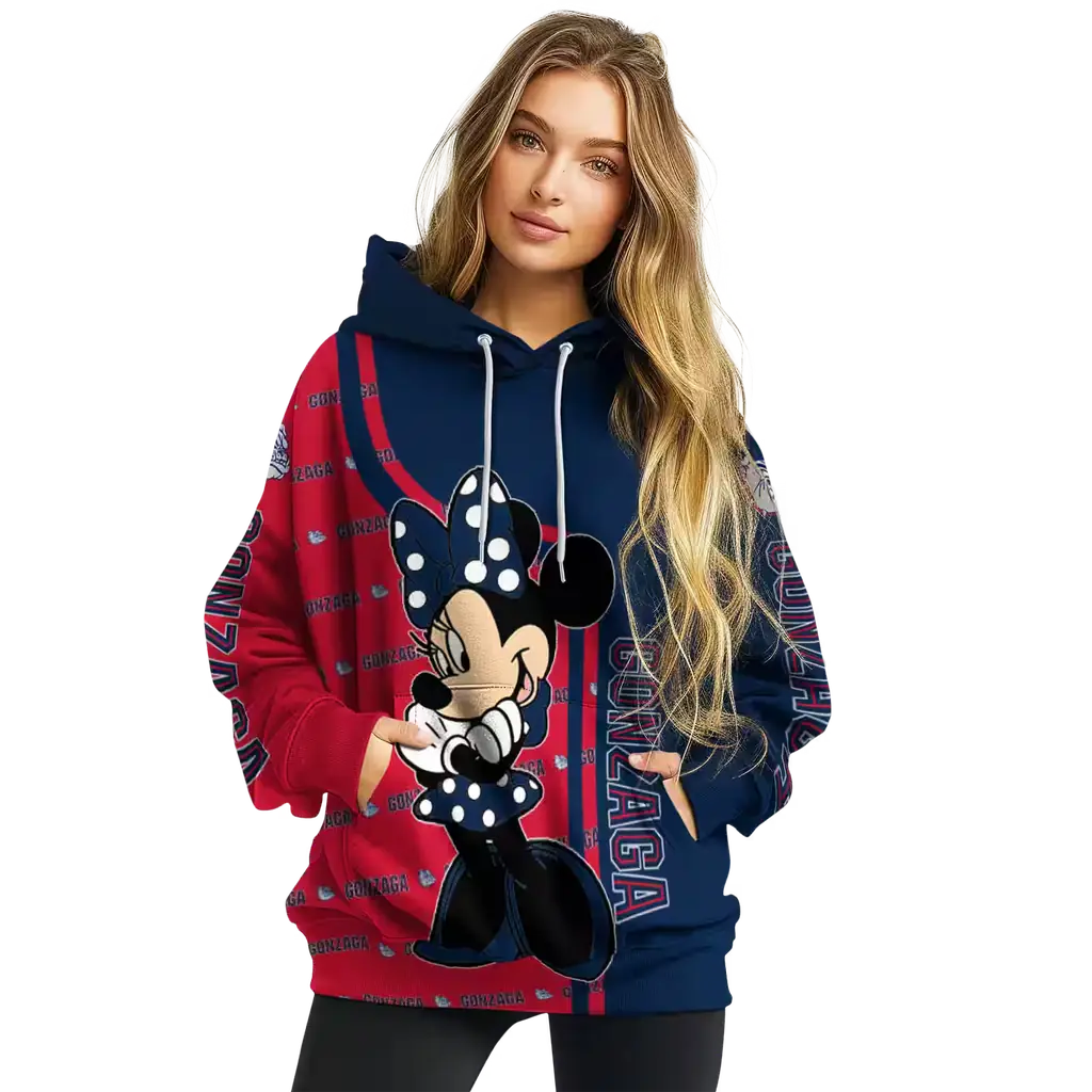 gonzaga bulldogs minnie mouse blue hoodie high quality gonzaga bulldogs minnie mouse blue hoodie high quality