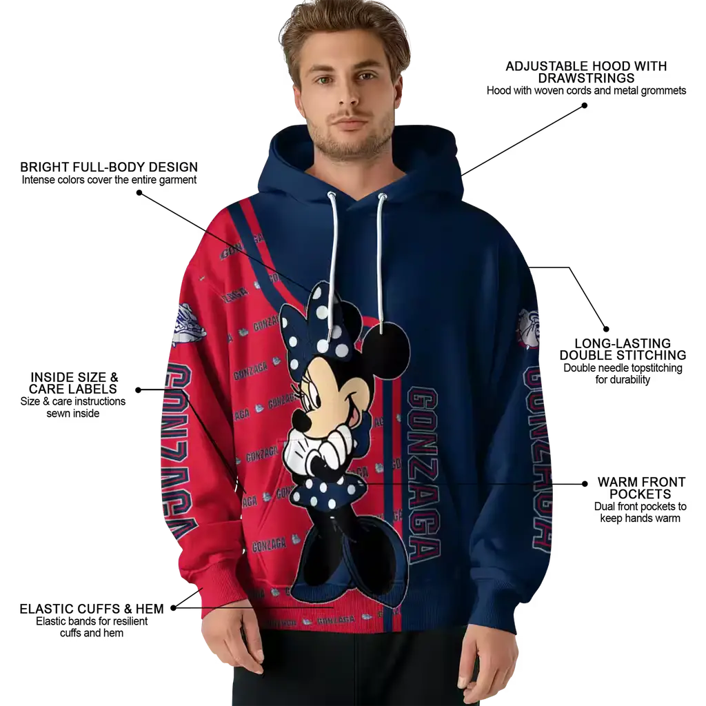 gonzaga bulldogs minnie mouse blue hoodie latest model gonzaga bulldogs minnie mouse blue hoodie latest model