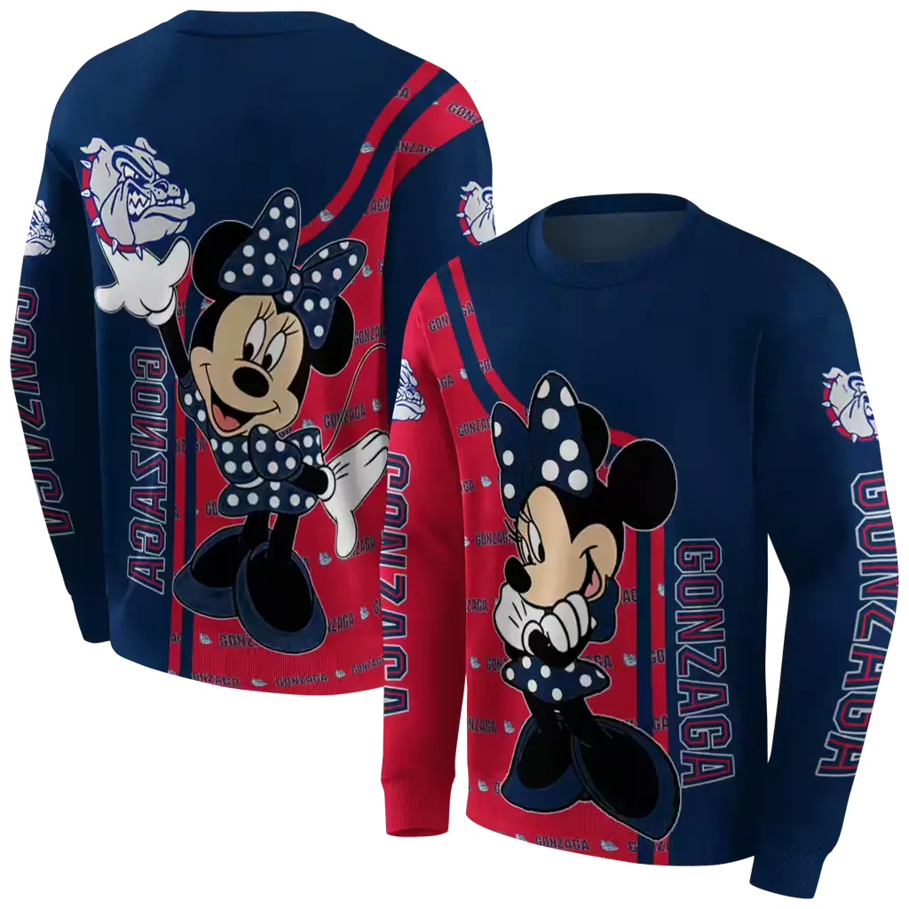gonzaga bulldogs minnie mouse blue hoodie premium grade gonzaga bulldogs minnie mouse blue hoodie premium grade