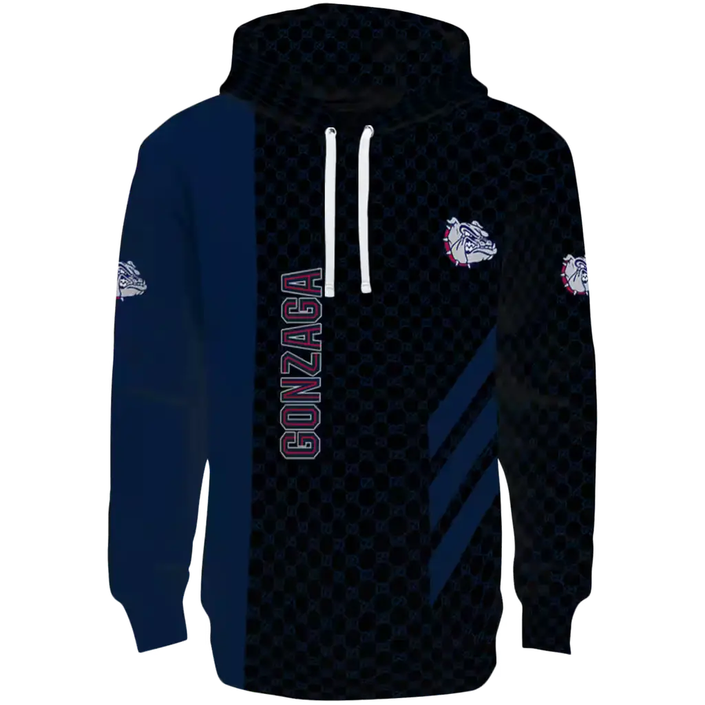gonzaga bulldogs monogram pattern blue hoodie best selling gonzaga bulldogs monogram pattern blue hoodie best selling