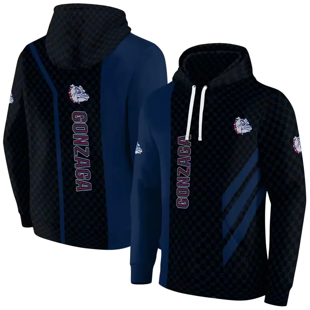 gonzaga bulldogs monogram pattern blue hoodie fashion forward gonzaga bulldogs monogram pattern blue hoodie fashion forward