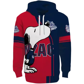 gonzaga bulldogs playful snoopy blue hoodie best selling