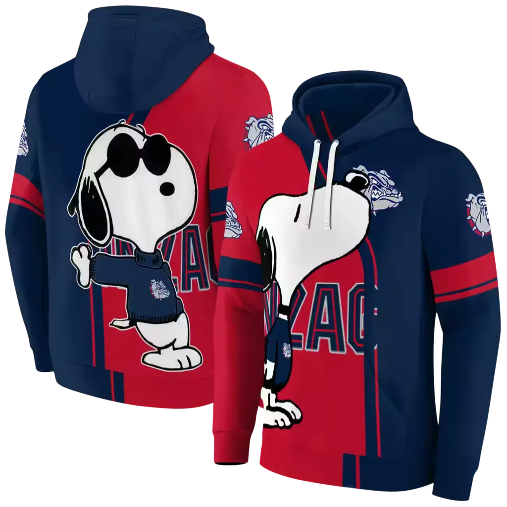 gonzaga bulldogs playful snoopy blue hoodie fashion forward gonzaga bulldogs playful snoopy blue hoodie fashion forward
