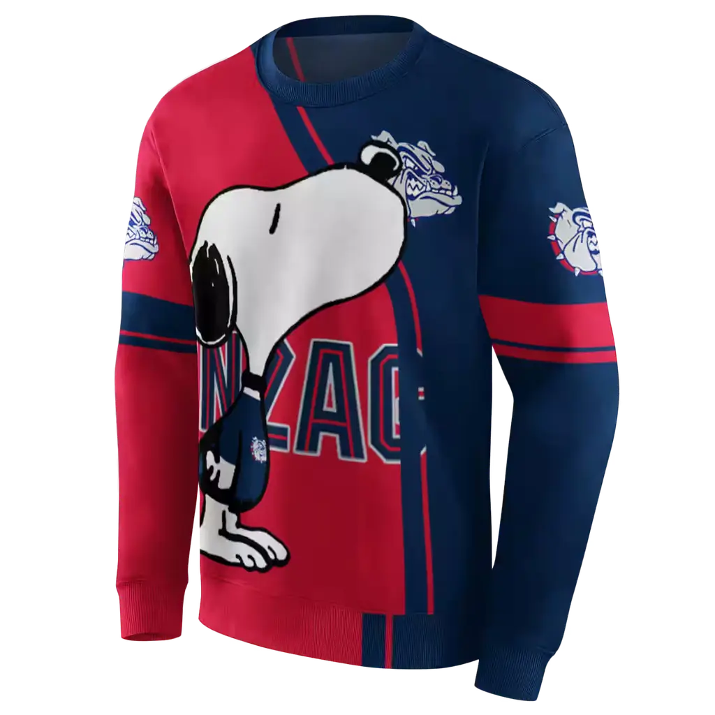 gonzaga bulldogs playful snoopy blue hoodie new arrival gonzaga bulldogs playful snoopy blue hoodie new arrival