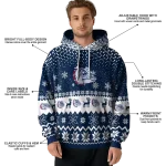 gonzaga bulldogs reindeer motif blue hoodie best selling
