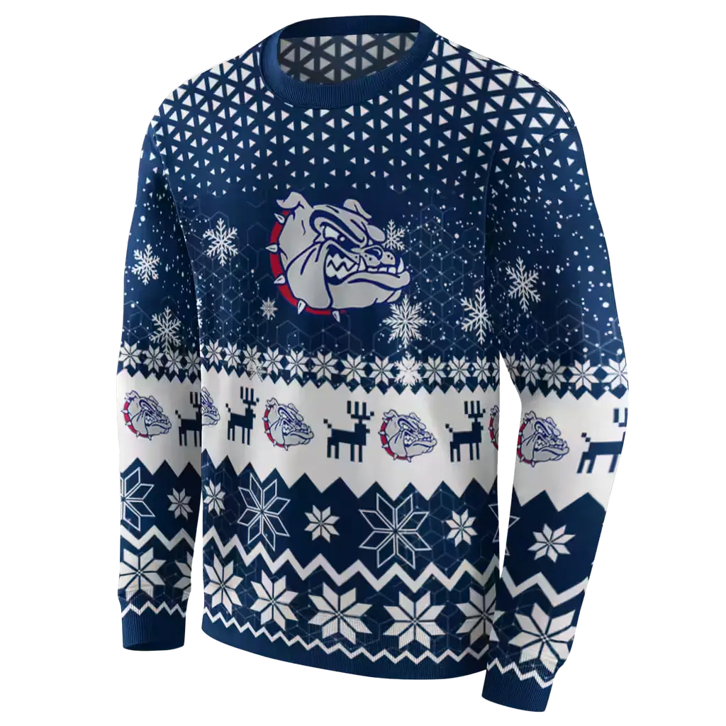 gonzaga bulldogs reindeer motif blue hoodie new arrival gonzaga bulldogs reindeer motif blue hoodie new arrival