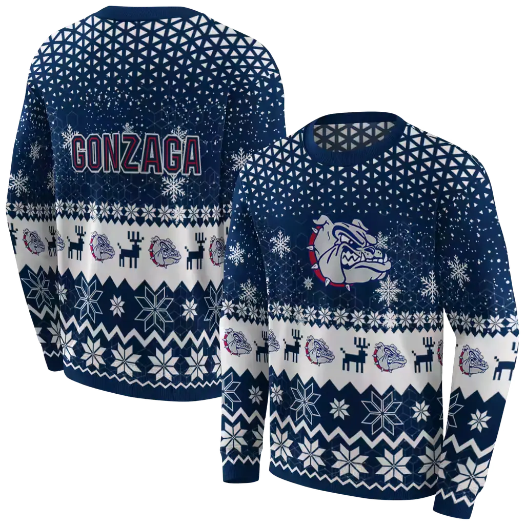 gonzaga bulldogs reindeer motif blue hoodie premium grade gonzaga bulldogs reindeer motif blue hoodie premium grade