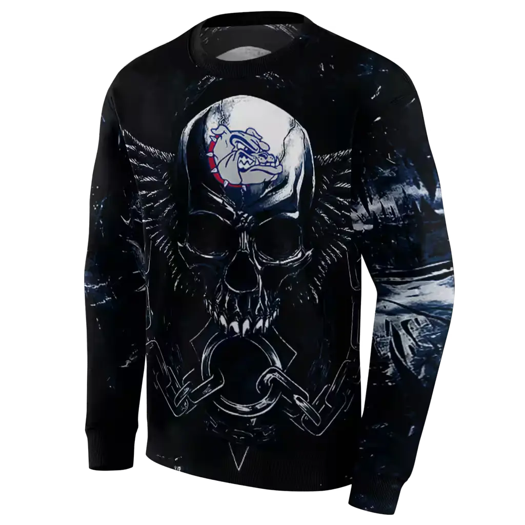 gonzaga bulldogs skull artwork blue black hoodie new arrival gonzaga bulldogs skull artwork blue black hoodie new arrival