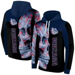 gonzaga bulldogs skull motif blue black hoodie best selling