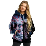 gonzaga bulldogs skull motif blue black hoodie best selling