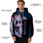 gonzaga bulldogs skull motif blue black hoodie best selling