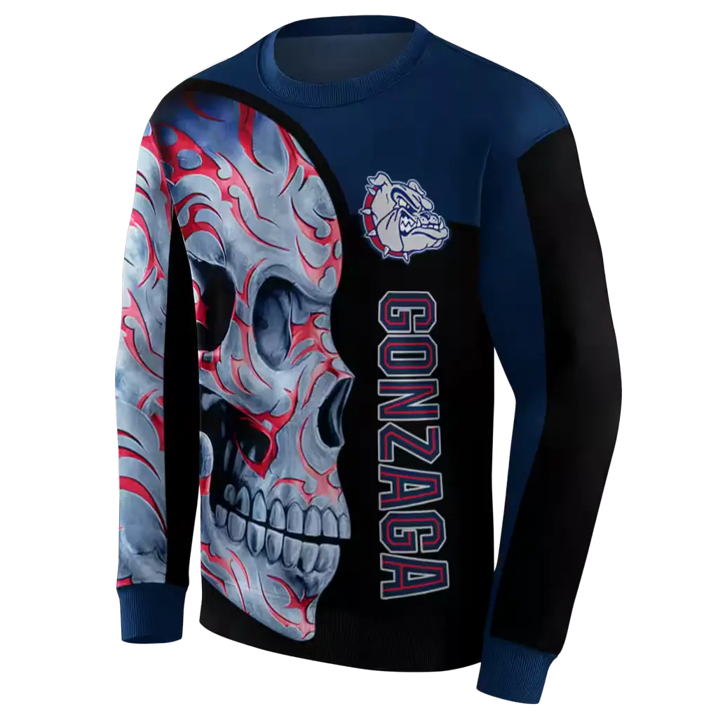 gonzaga bulldogs skull motif blue black hoodie new arrival gonzaga bulldogs skull motif blue black hoodie new arrival