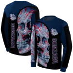 gonzaga bulldogs skull motif blue black hoodie best selling