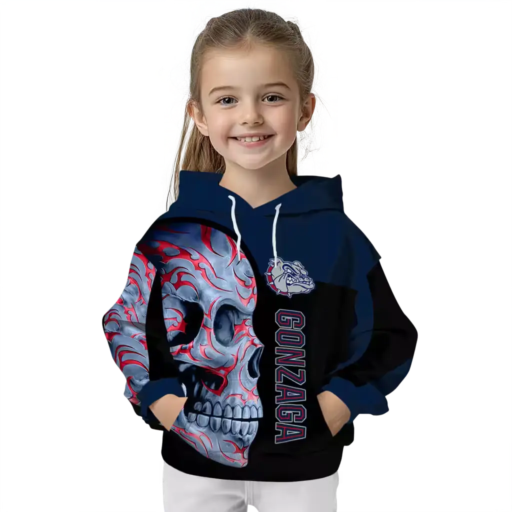gonzaga bulldogs skull motif blue black hoodie top rated gonzaga bulldogs skull motif blue black hoodie top rated